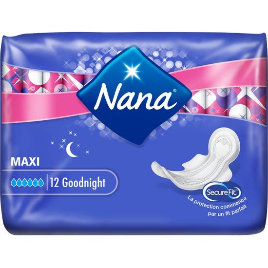 Goodnight - Serviettes Hygiéniques - Maxi Nana x12