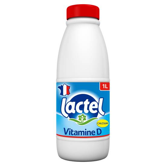 Lactel - Lait entier enrichi en vitamine d stérilisé uht (1 L)