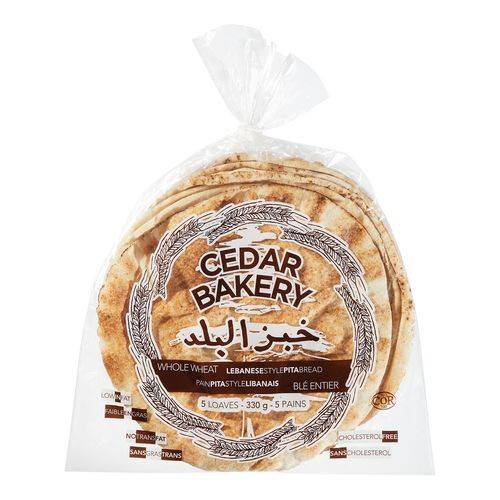 Cedar Bakery Whole Wheat Lebanese Pita Bread (5 units)