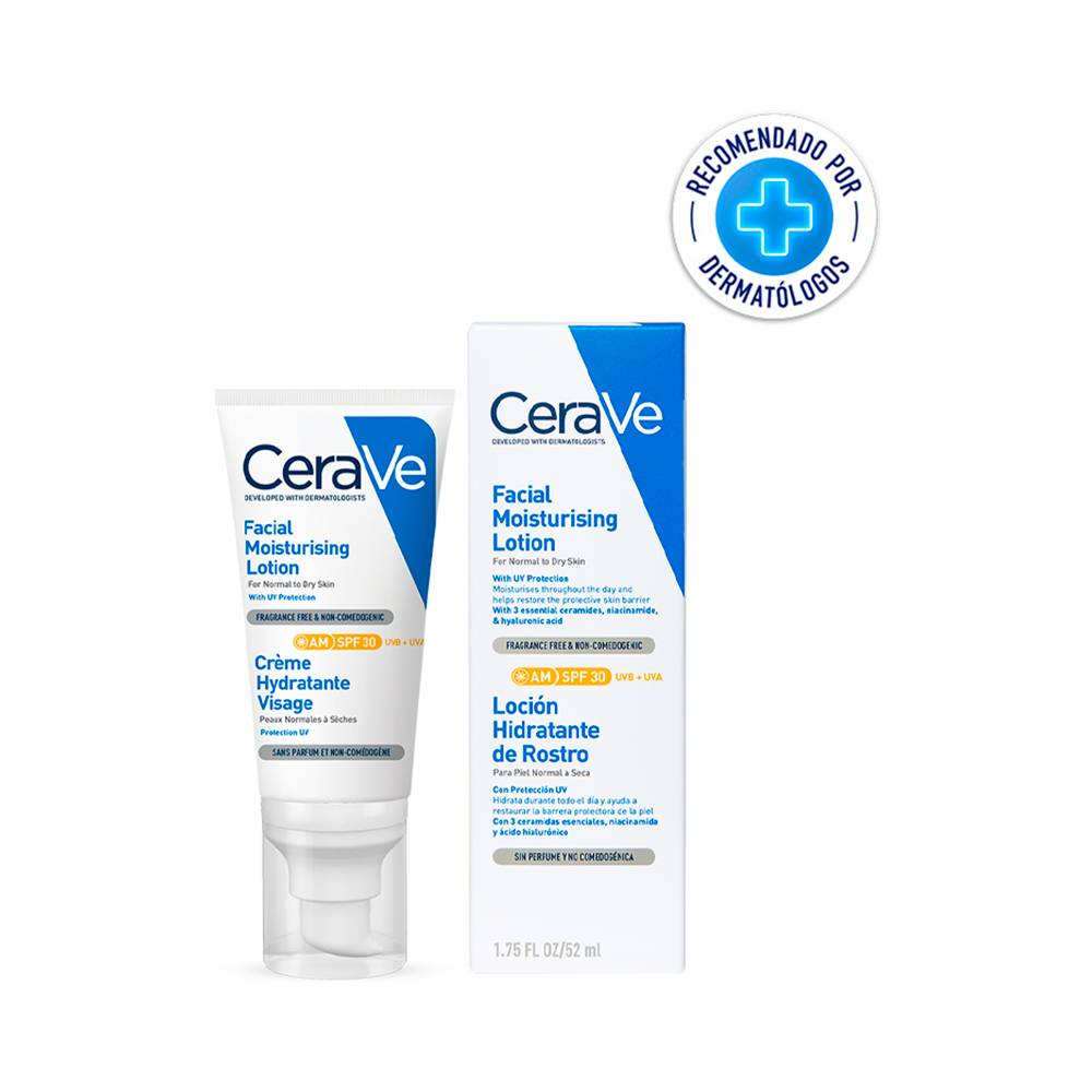 CeraVe · Loción hidratante de rostro fps 25 (52 ml)