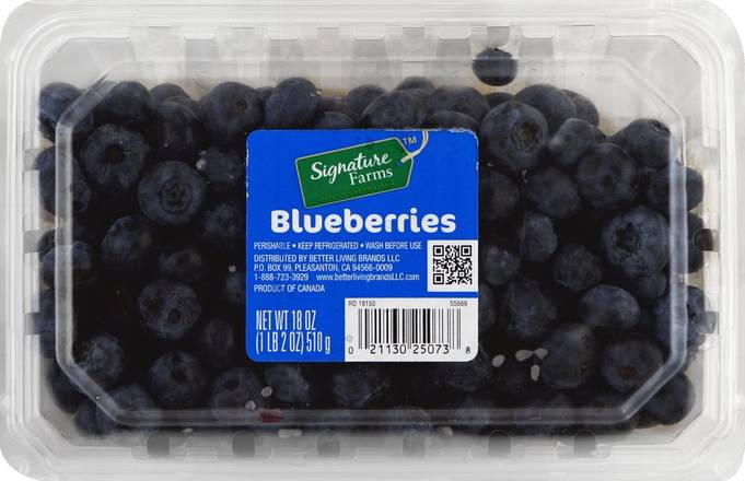 Order Signature Farms · Blueberries (18 oz) food online from Safeway store, Eureka on bringmethat.com