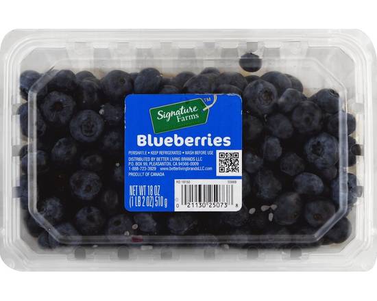 Order Signature Farms · Blueberries (18 oz) food online from Safeway store, Butte on bringmethat.com