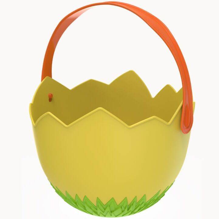 Cottondale Cracked Egg Basket, Yellow