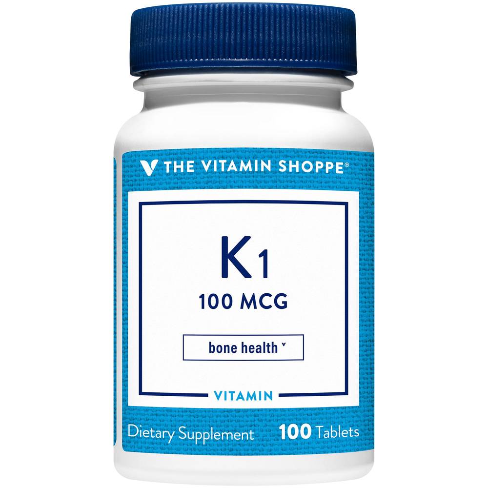 Vitamin K1 - Supports Strong & Healthy Bones -100 Mcg (100 Tablets)
