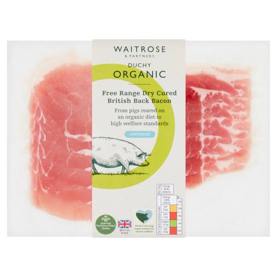 Waitrose Duchy Organic Free Range Dry Cured British Back Bacon