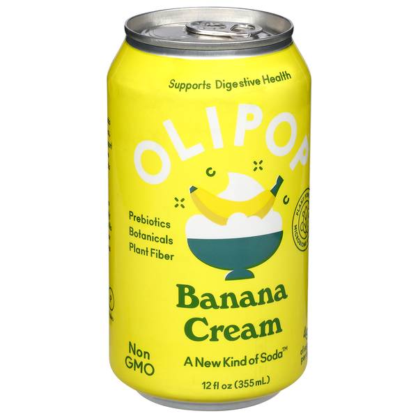 Olipop Banana Cream Soda (12 fl oz)