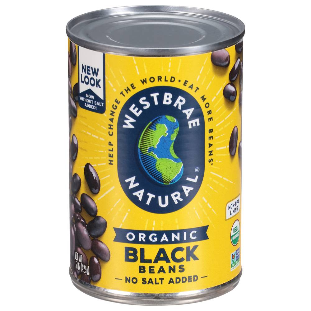 Westbrae Natural Low Sodium Vegetarian Organic Beans, Black (15 oz)