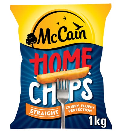 McCain Straight Crispy Fluffy Home Chips (1kg)