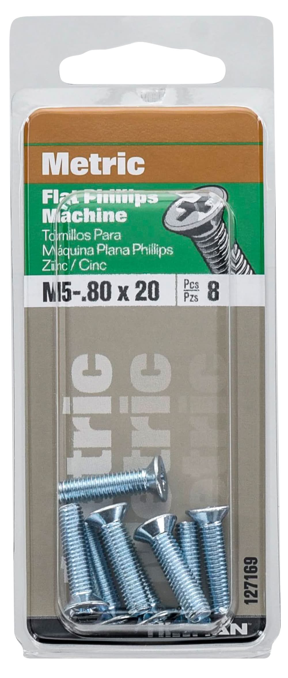 Hillman 5mm - 0.8 x 20-mm Phillips -Drive Machine screws ( 8 -Count )