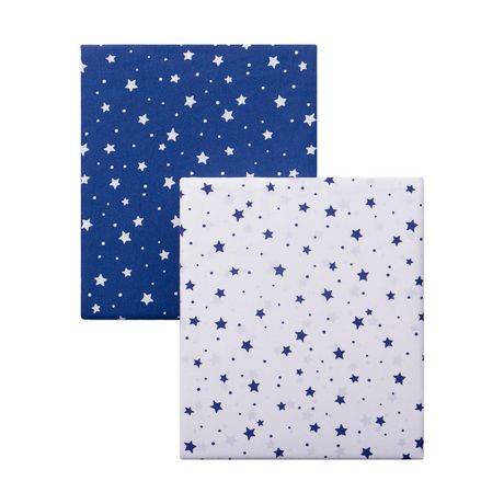 George Baby Organic Cotton Double pack Crib Sheets (stars & dot)