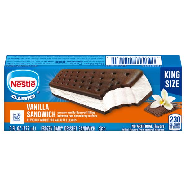 Nestle Vanilla Ice Cream Sandwich King Size 6oz