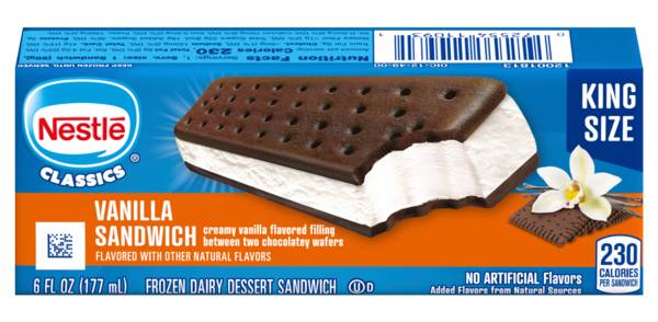 Nestle Vanilla Ice Cream Sandwich King Size 6oz