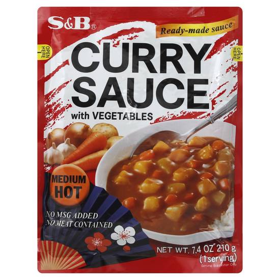 S&B Medium Hot Curry Sauce With Vegetables (7.4 oz)