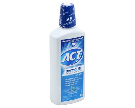 Act · Dry Mouth Anticavity Fluoride Soothing Mint Mouthwash (18 fl oz)