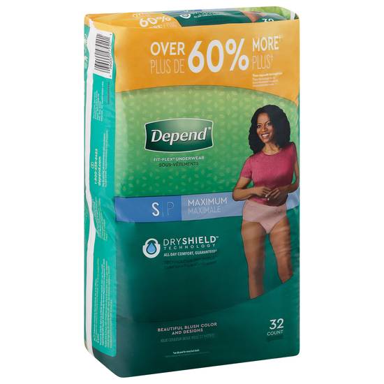 NEW NIP Depend Underwear For Women Size Small P 32 Count FIT-FLEX  Incontinence