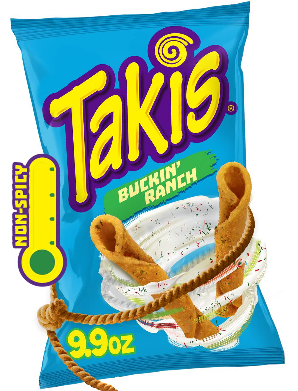 Takis Non-Spicy Zesty Rolled Tortilla Chips (buckin’ ranch)