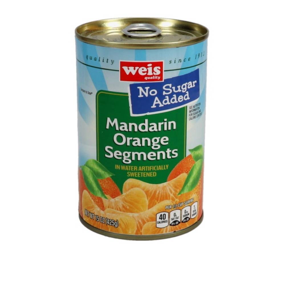 Weis Quality Mandarins in Water No Sugar Added