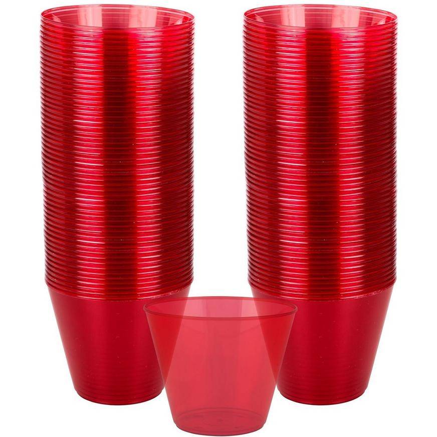 Amscan Red Disposable Cups (72x 10oz plastic bottles)