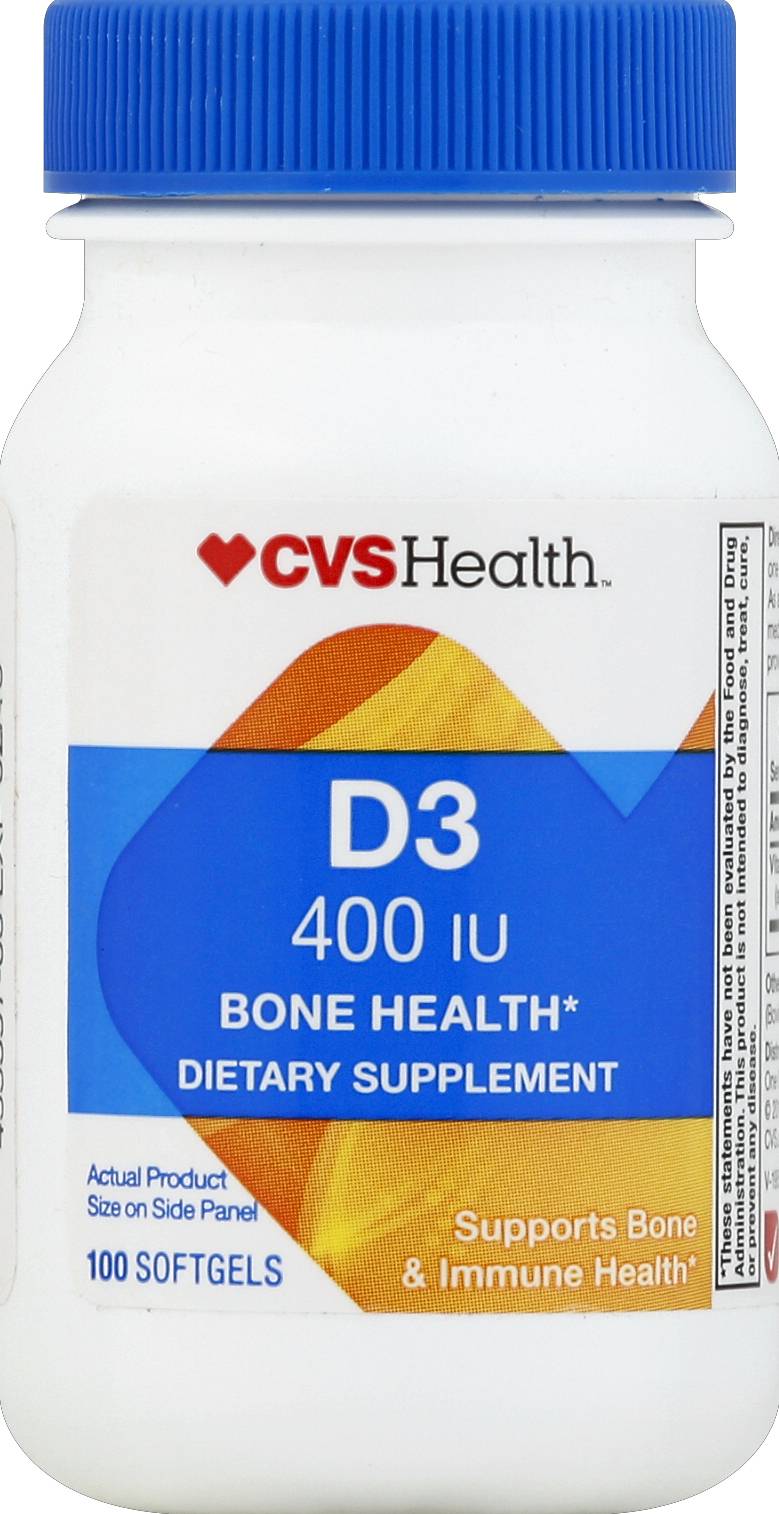 CVS Pharmacy Vitamin D3 Bone Health Softgels (100 ct)