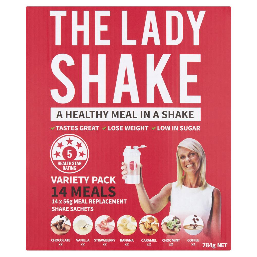 The Lady Shake Variety Pack Sachets 14pk