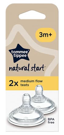 Tommee Tippee Closer To Nature Med Flow Teats 3m+ (40g)