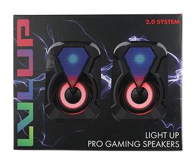 Vivitar 2.0 System Light Up Gaming Speakers, Black