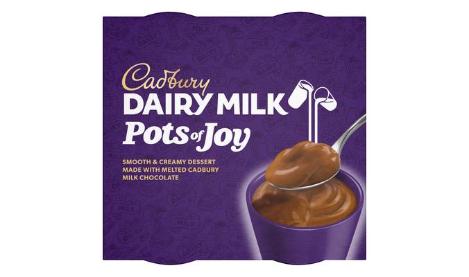 Cadbury Dairy Milk Pots of Joy Chocolate Dessert 4 x 60g (240g)