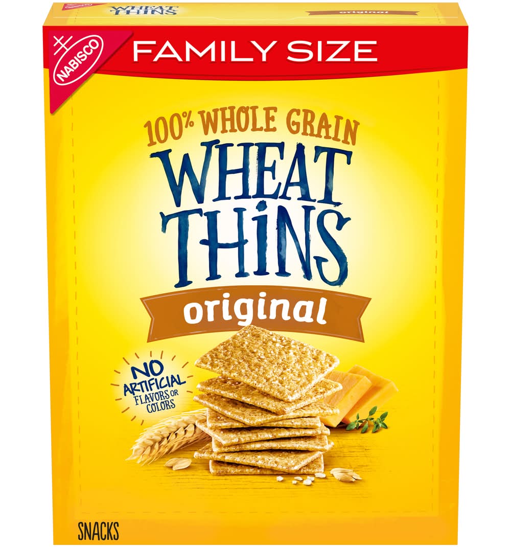 Wheat Thins Original 100% Whole Grain Snacks Crackers (14 oz)