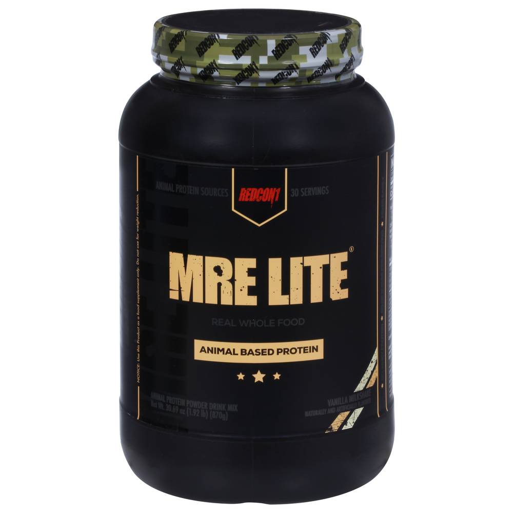 Mre Lite Redcon1 Animal Based Protein Vanilla Milkshake Powder Drink Mix (30.69 oz)