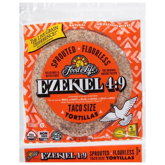 Food For Life Ezekiel 4:9 Sprouted Grain Tortillas