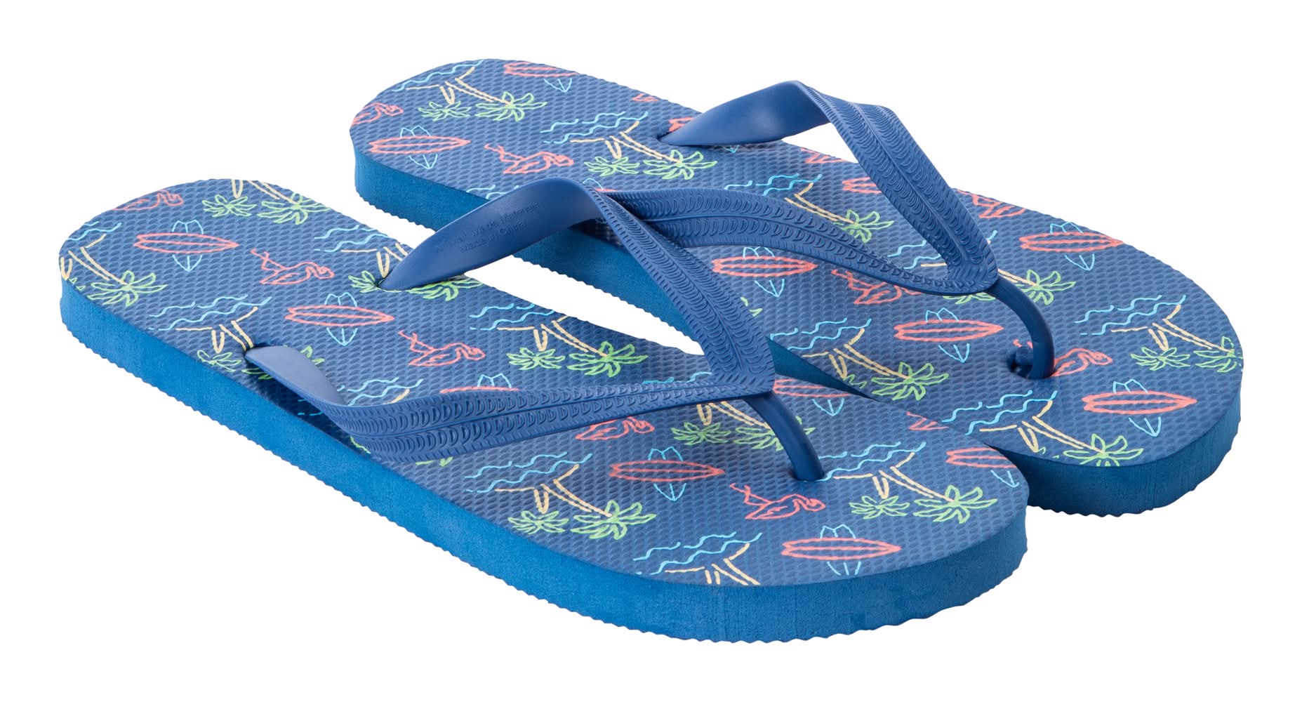 Young Mens Printed Flip Flops Medium Palm