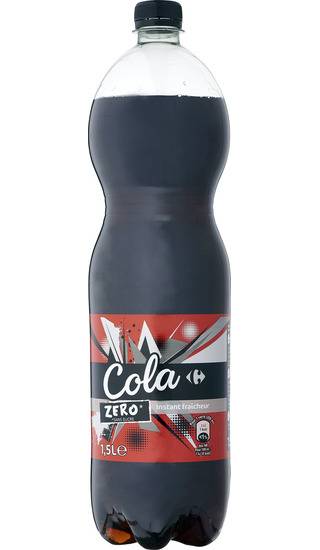 Soda cola zéro CARREFOUR - la bouteille d'1,5L