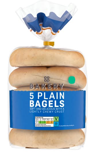 Co-op Bakery Plain Bagels (5 pack)
