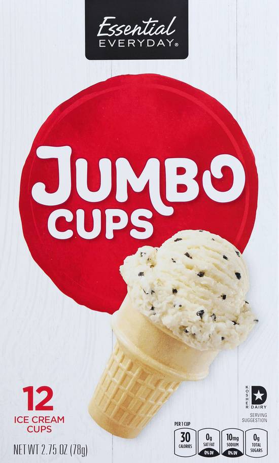 Essential Everyday Jumbo Cups Ice Cream Cups (12 ct)