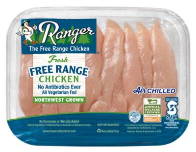 Ranger Chicken Breast Tenders Boneless Skinless Air Chilled - 1.00 Lb