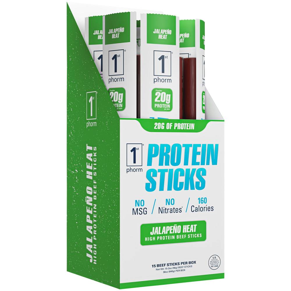 1St Phorm High Protein Beef Stick (15 ct) (jalapeno heat)