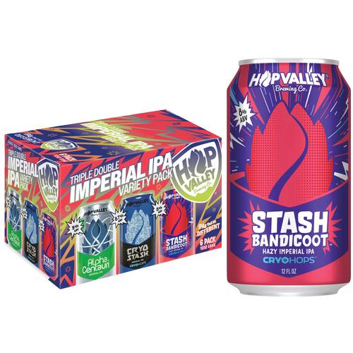 Hop Valley Brewing Co. Triple Double Imperial Ipa Beer Variety pack (6 pack, 12 fl oz)