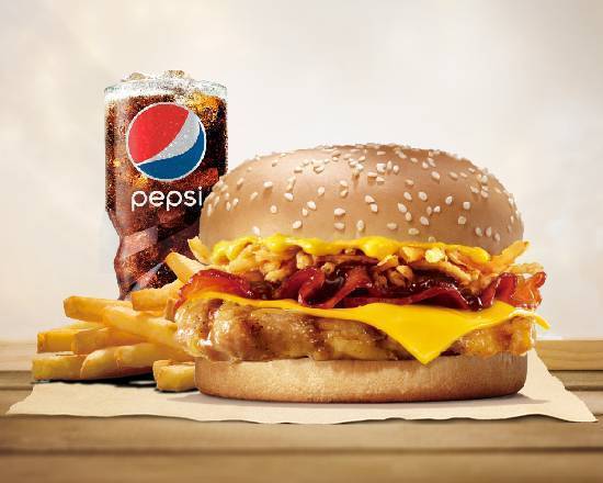 勁濃培根烤腿堡套餐 Nacho Bacon Chicken Burger Meal