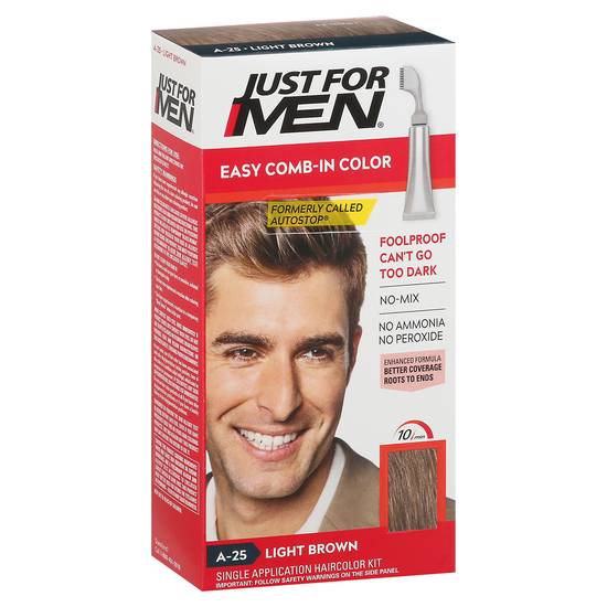 Just For Men A-25 Light Brown Easy Comb-In Color