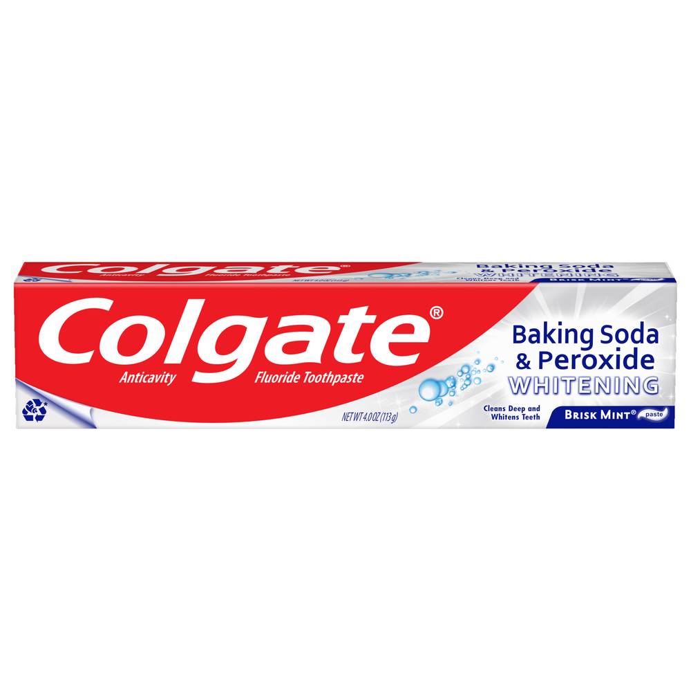 Colgate Baking Soda & Peroxide Whitening Brisk Mint Toothpaste (4 oz)