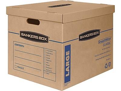 Bankers Box 21 x 17 x 17 Moving Box, Kraft/Blue, 2/Pack (7718203)