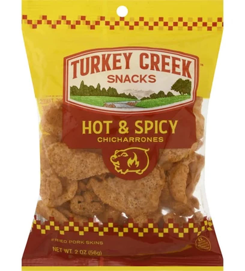 Turkey Creek Snacks Hot and Spicy Fried Pork Skins