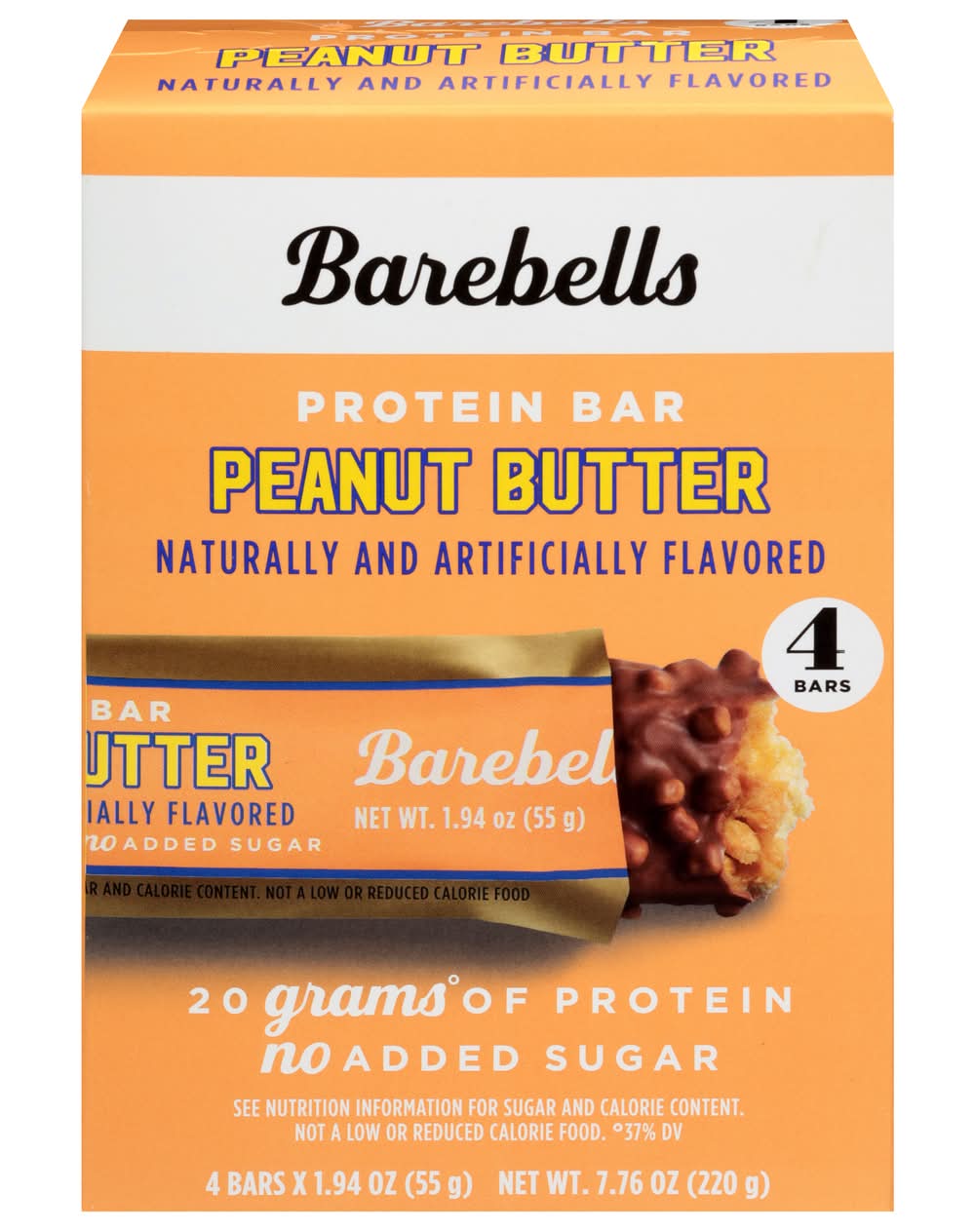 Barebells Protein Bars, Peanut Butter (4 x 1.94 oz)