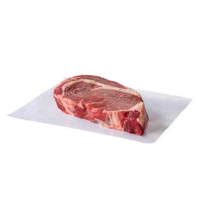 Open Nature Beef Grass Fed Angus Ribeye Steak Boneless Service Case - 1 Lb