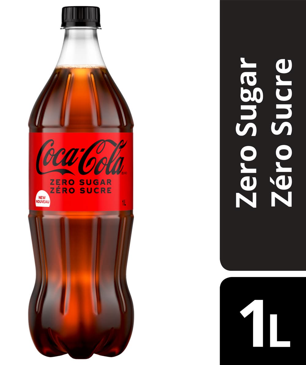Coca-cola zero - zero sugar soft drink (1 l)