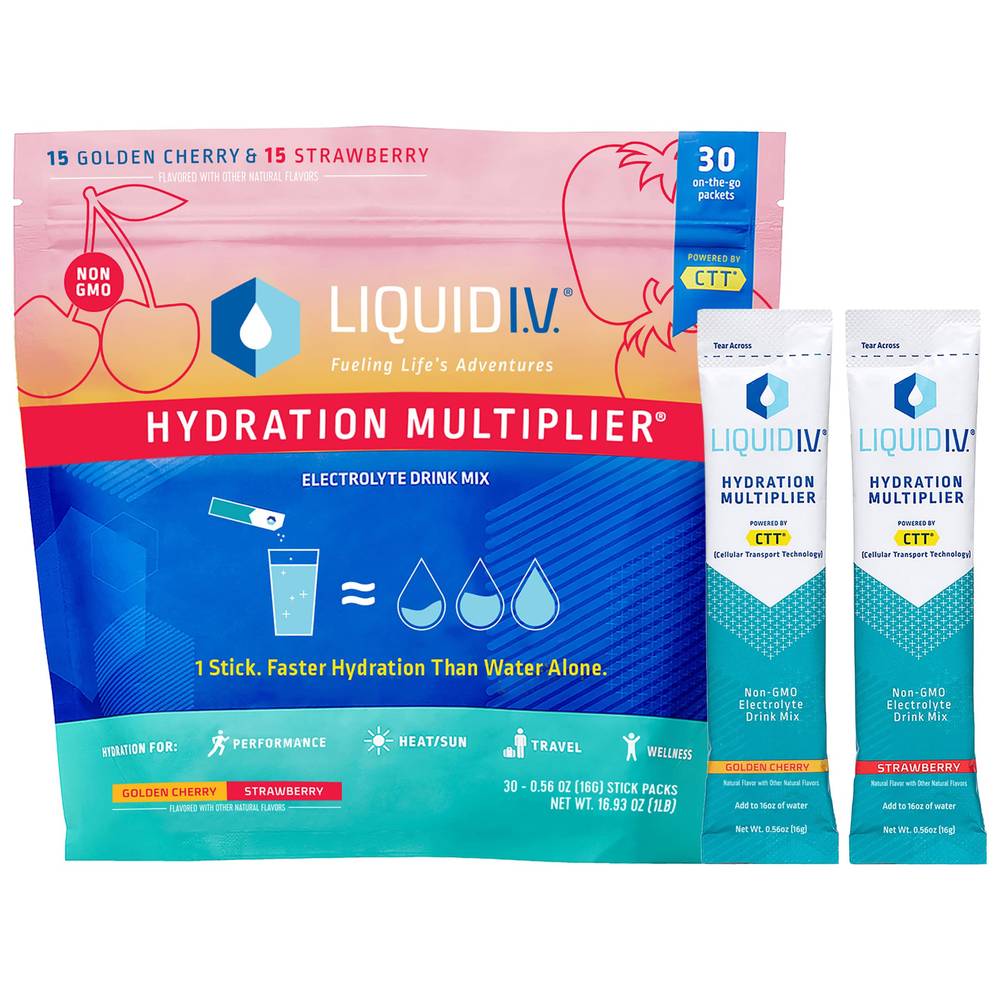 Liquid I.v. Hydration Multiplier Electrolyte Drink Mix Variety pack (30 ct, 0.56 oz)