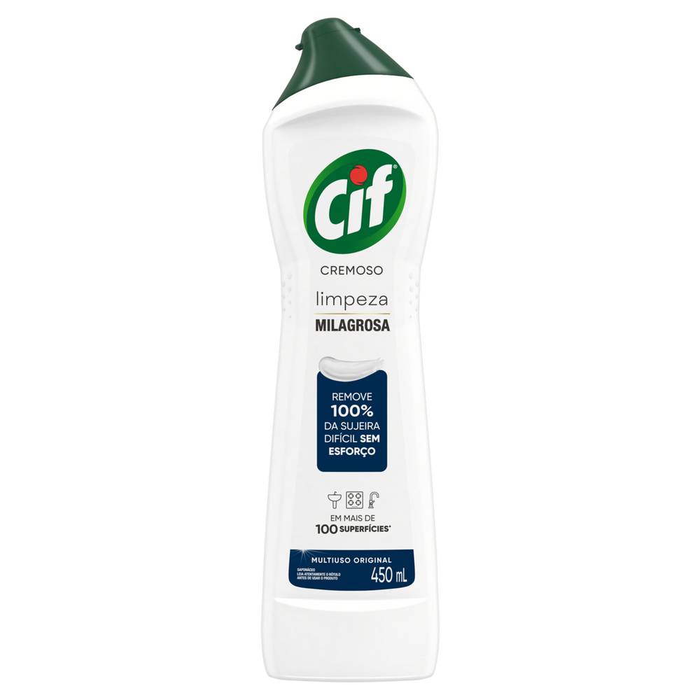 Cif limpador multiuso cremoso original (450 ml)