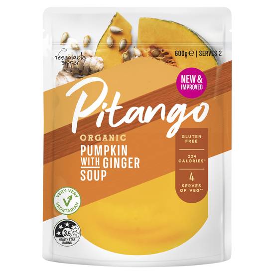 Pitango Organic Soup Pumpkin & Ginger 600g