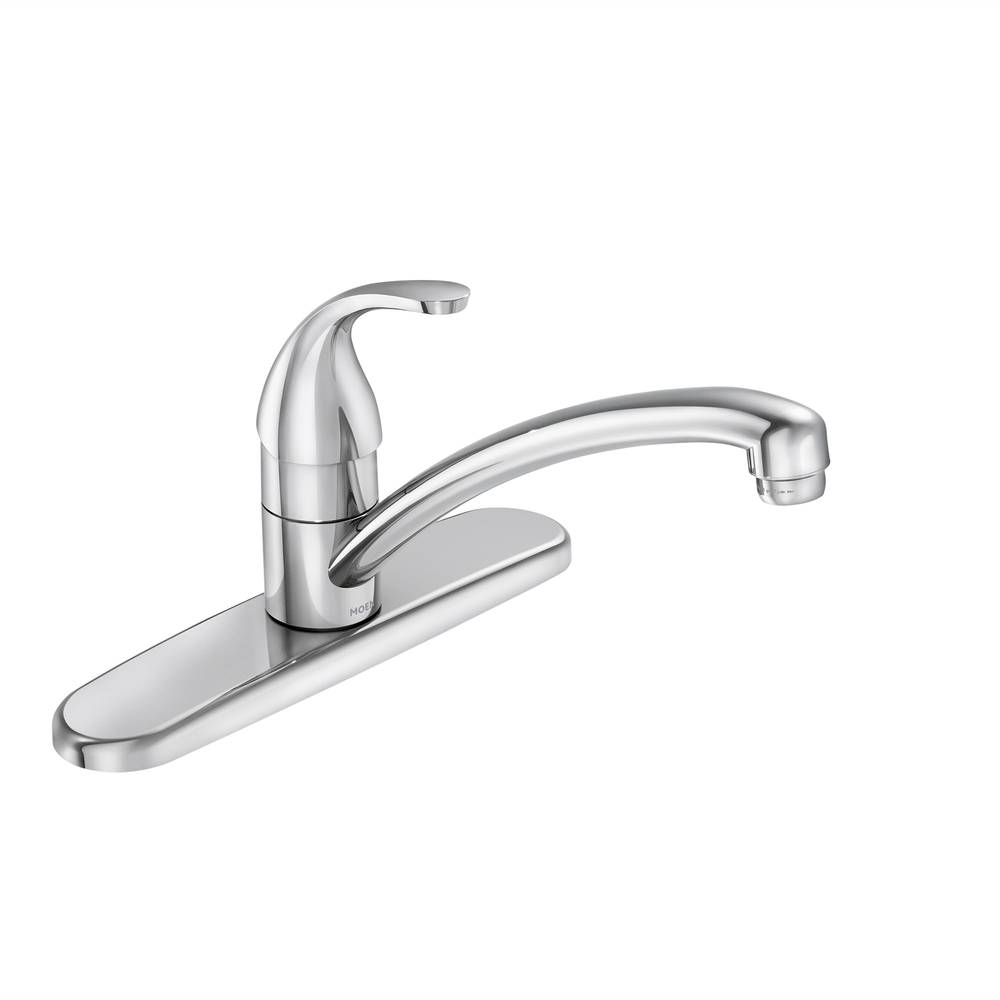 Moen Adler Chrome Single Handle Kitchen Faucet (Deck Plate Included) | 87603