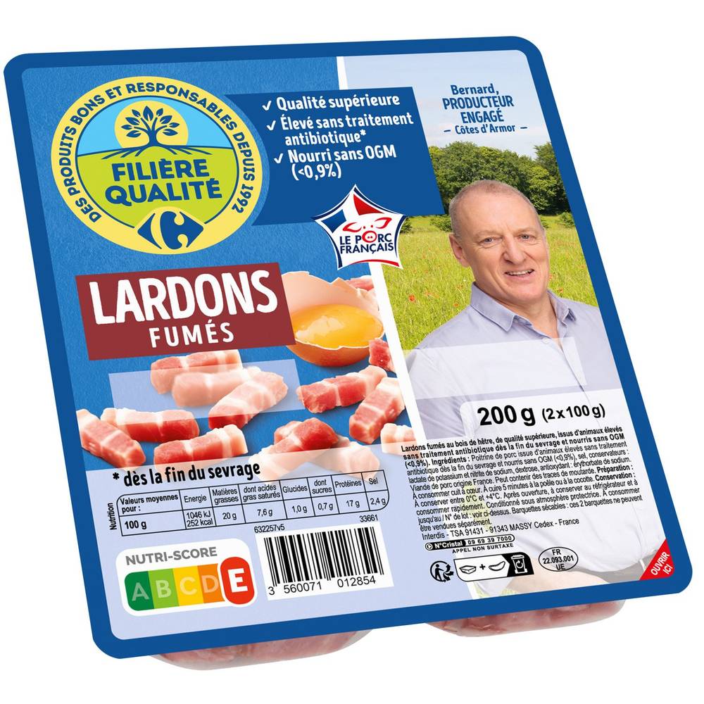Carrefour Classic' - Lardons fumés (2)